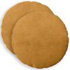 vidaXL Housse de coussin 2 pcs HEERLEN Jaune &Oslash; 50 cm velours c&ocirc;tel&eacute;