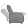 vidaXL Fauteuil Gris Similicuir