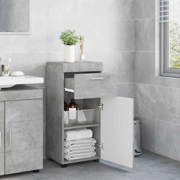 vidaXL Ensemble de Meubles de Salle de Bain TULUM Gris béton
