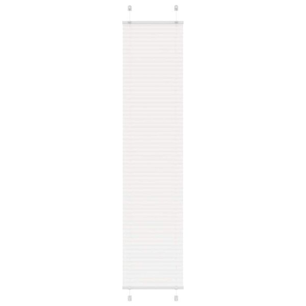 vidaXL Store pliss&eacute; blanc 50x200 cm largeur du tissu 49,4 cm polyester