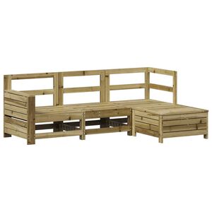 vidaXL Salon de jardin 4 pcs bois de pin impr&eacute;gn&eacute;