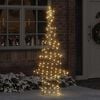 vidaXL Sapin de No&euml;l avec 240 LED Blanc chaud 180 cm Rotin