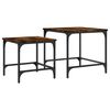 vidaXL Tables basses gigognes 2 pcs chêne fumé bois d'ingénierie