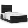 vidaXL Cadre de lit ottoman avec matelas noir 120x190 cm similicuir