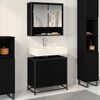 vidaXL Meuble de Lavabo de Salle de Bain Ch&ecirc;ne noir 65 x 33 x 60 cm