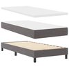 vidaXL Lit &agrave; ressorts avec matelas Gris 90 x 200 cm Simili cuir