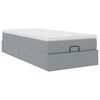vidaXL Cadre de lit ottoman et matelas gris clair 90x190 cm tissu