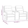 vidaXL Fauteuil de massage inclinable porte-gobelet 2 places taupe