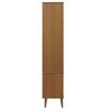 vidaXL Armoire &agrave; vitrine MOLDE Marron 90x35x175 cm Bois de pin massif