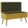 vidaXL Banc avec compartiment de rangement 80cm Jaune moutarde Velours