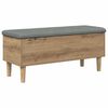 vidaXL Banc de rangement avec coussin Ch&ecirc;ne artisanal 102 x 42 x 46 cm