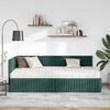 vidaXL Cadre de lit d'angle avec matelas 2 pcs Vert Velours