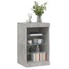 vidaXL Buffet avec lumi&egrave;res LED gris b&eacute;ton 41x37x67 cm