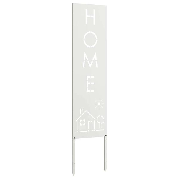 vidaXL Écran de confidentialité de jardin Fretwork Blanc 32 x 140 cm