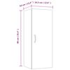 vidaXL Armoire murale Blanc 34,5x34x90 cm Bois d'ing&eacute;nierie