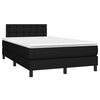 vidaXL Sommier &agrave; lattes de lit avec matelas noir 120x190 cm tissu