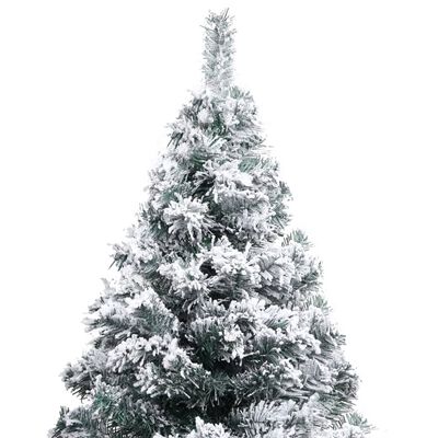 vidaXL Sapin de Noël artificiel avec neige floquée vert 120 cm PVC