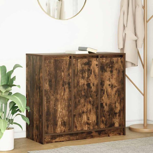 vidaXL Buffet ch&ecirc;ne fum&eacute; 85x34x76 cm bois d'ing&eacute;nierie