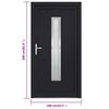 vidaXL Porte d'entr&eacute;e anthracite 108x208 cm PVC