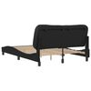 vidaXL Cadre de lit sans matelas Hvar noir 140x200 cm similicuir