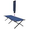 vidaXL Lit de camping pliant 2 pcs Bleu 210 x 80 x 46 cm Tissu Oxford