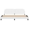 vidaXL Cadre de lit sans matelas Zadar blanc 200x200 cm similicuir