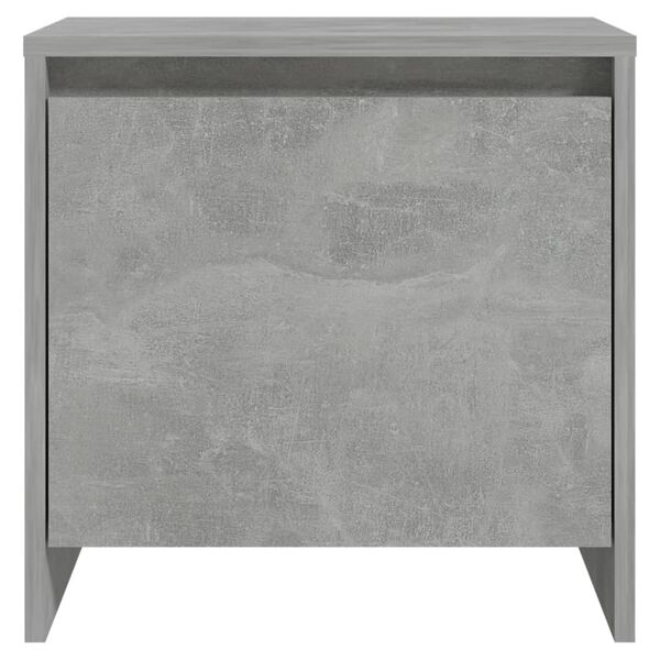 vidaXL Table de chevet gris b&eacute;ton 45x34x44,5 cm bois d'ing&eacute;nierie