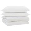 vidaXL Couette avec oreiller 3 pcs Blanc Microfibre