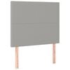 vidaXL Sommier &agrave; lattes de lit avec matelas Gris clair 80x200 cm Tissu
