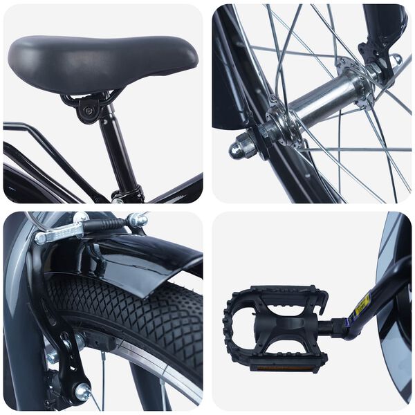 vidaXL V&eacute;lo pour Enfants 20 Pouces pour les enfants de 6 &agrave; 11 ans Noir