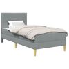 vidaXL Cadre de lit avec matelas Gris clair 90 x 190 cm tissu