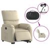 vidaXL Fauteuil inclinable &eacute;lectrique cr&egrave;me similicuir