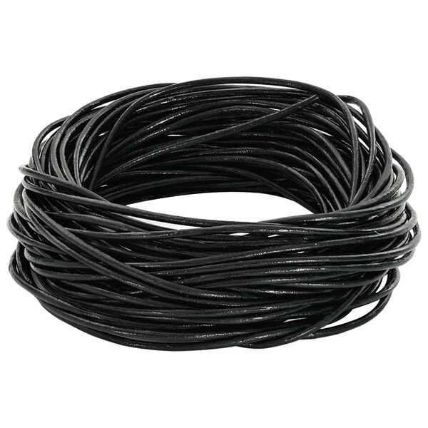 vidaXL Corde en Cuir Noir &Oslash;1 mm x 10 m Cuir