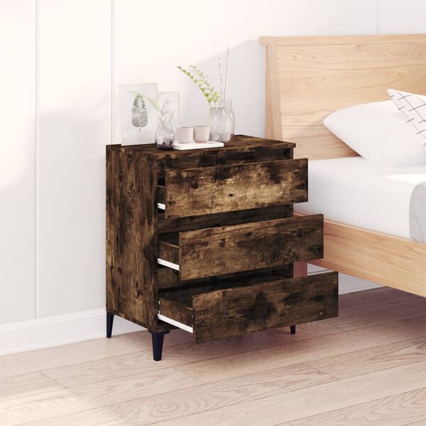 vidaXL Buffet Ch&ecirc;ne fum&eacute; 60x35x70 cm Bois d'ing&eacute;nierie