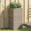 vidaXL Jardini&egrave;res 2 pcs gris 40x40x80 cm r&eacute;sine tress&eacute;e