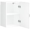 vidaXL Armoire murale de cuisine Lucca blanc brillant bois ing&eacute;nierie