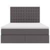 vidaXL Lit de Rangement Gris 140 x 190 cm Cuir synth&eacute;tique