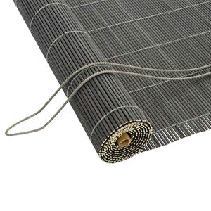 vidaXL Store enrouleur Gris 120 x 160 cm Bambou