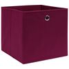 vidaXL Boîtes de rangement 10 pcs Tissu intissé 28x28x28cm Rouge foncé