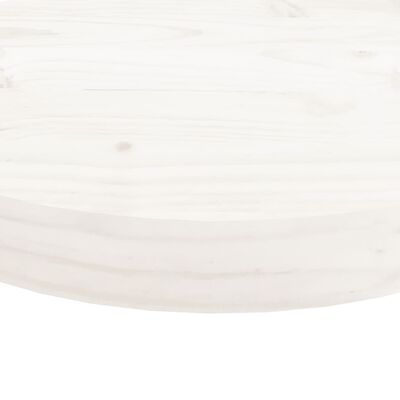 vidaXL Dessus de table rond blanc Ø60x3 cm bois de pin massif