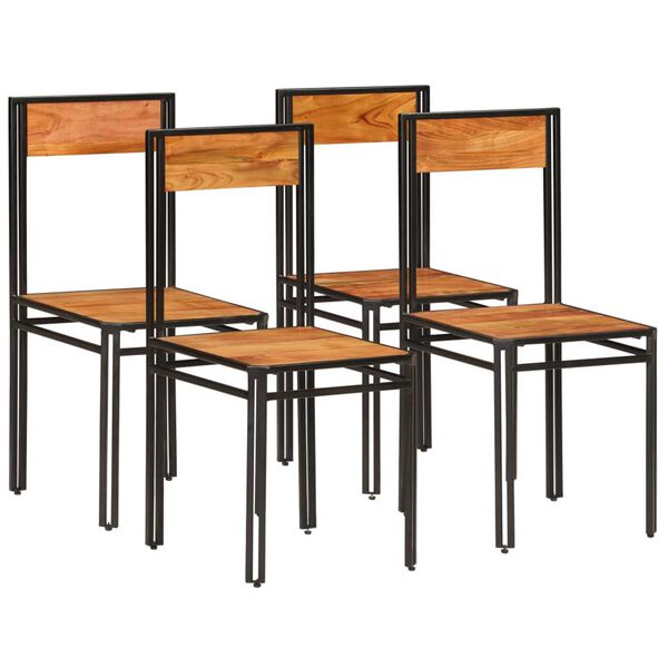 vidaXL Chaises à manger lot de 4 bois d'acacia massif