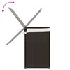 vidaXL Panier &agrave; linge avec 2 sections marron fonc&eacute; 53x35x57 cm