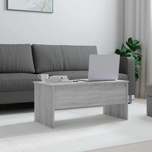 vidaXL Table basse Sonoma gris 102x50,5x46,5 cm Bois d'ingénierie