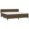 vidaXL Sommier &agrave; lattes de lit avec matelas Marron fonc&eacute; 200x200 cm