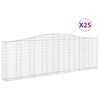 vidaXL Paniers &agrave; gabions arqu&eacute;s 25 pcs 400x30x120/140 cm Fer galvanis&eacute;