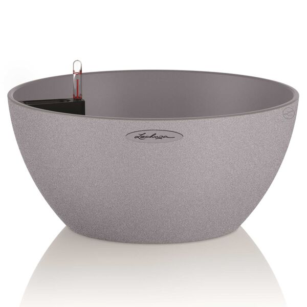 LECHUZA Jardinière CUBETO Stone 30 ALL-IN-ONE gris pierre 13830