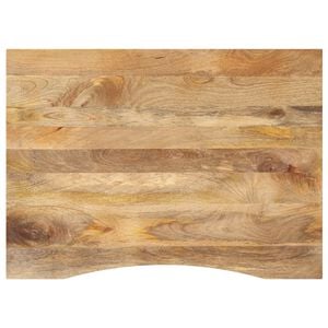 vidaXL Dessus de bureau avec courbe 110x80x2,5 cm manguier massif brut