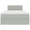 vidaXL Lit avec rangement et LED Gris clair 120 x 200 cm Velours