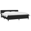 vidaXL Sommier &agrave; lattes de lit avec matelas noir 180x210 cm velours