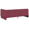 vidaXL Cadre de lit d'angle avec matelas Bordeaux 100 x 200 cm tissu